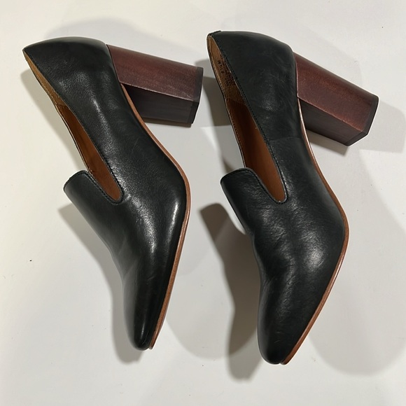 Latigo - 8.5, black leather heels, Kala - Picture 5 of 13